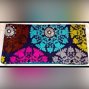 NWOT Colorful Bifold Travel Pouch with 3 different size Pockets
